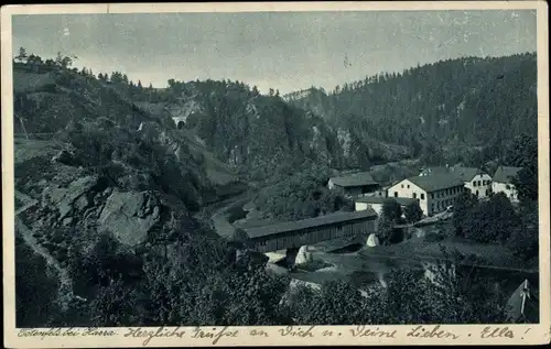 Ak Harra Rosenthal am Rennsteig, Totenfels, Totalansicht