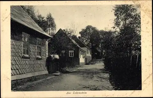 Ak Bad Lobenstein in Thüringen, Straßenpartie im Ort