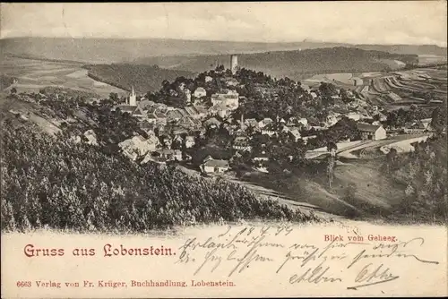 Ak Bad Lobenstein in Thüringen, Blick vom Geheeg