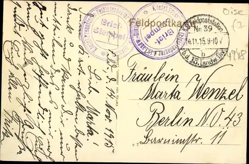 Ak Libermont Oise, Kirche, Blick auf den Ort