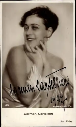 Ak Schauspielerin Carmen Cartellieri, Portrait, Autogramm