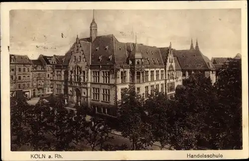 Ak Köln am Rhein, Handelsschule