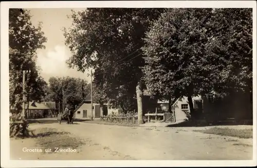 Ak Zweeloo Drenthe, Straßenpartie