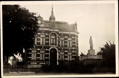 Ak Smilde Drenthe Niederlande, Rathaus