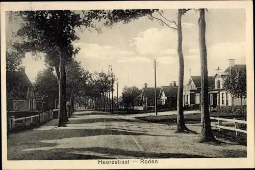 Ak Roden Drenthe Niederlande, Heerestraat