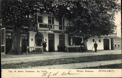 Ak Zuidlaren Drenthe Niederlande, Hotel Zondag