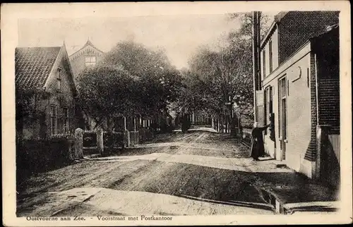 Ak Oostvoorne aan Zee Südholland, Voorstraat, Postamt