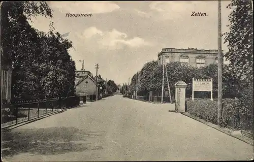 Ak Zetten Gelderland Niederlande, Hoogstraat