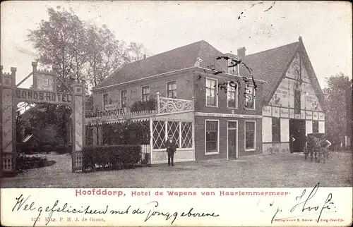 Ak Hoofddorp Haarlemmermeer Nordholland Niederlande, Hotel de Wapens van Haarlemmermeer