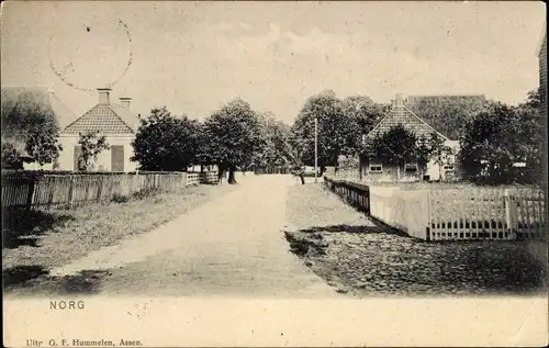 Ak Norg Drenthe, Straßenpartie