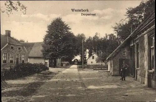 Ak Westerbork Drenthe Niederlande, Dorpsstraat