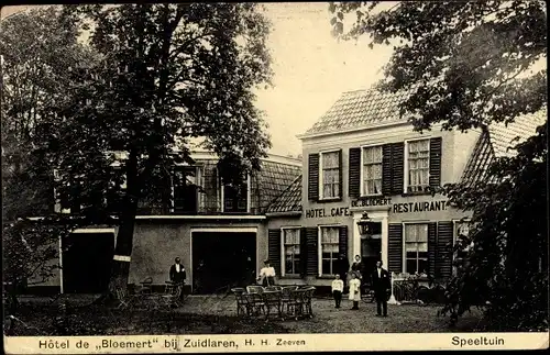 Ak Zuidlaren Drenthe Niederlande, Hotel de Bloemert, Spielplatz