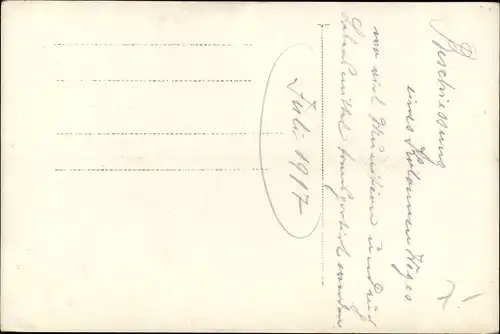 Foto Ak Beschießung eines Weges, I WK