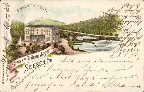 Litho Seesen am Harz, Siebers Kurhotel Grüner Jäger
