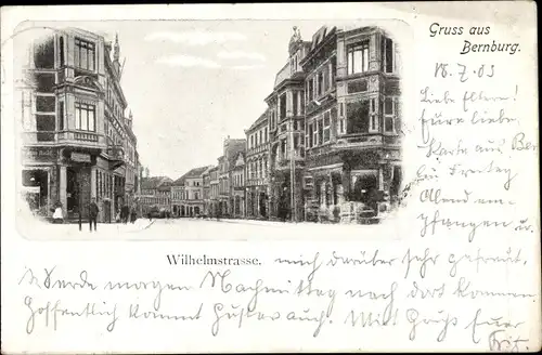 Ak Bernburg an der Saale, Wilhelmstraße