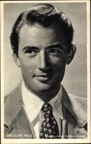 Ak Schauspieler Gregory Peck, Portrait