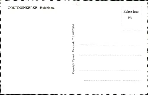 Ak Oostduinkerke Koksijde Westflandern, Huldelaan, Winteransicht