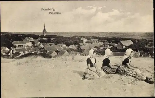 Ak Domburg Veere Zeeland Niederlande, Panorama