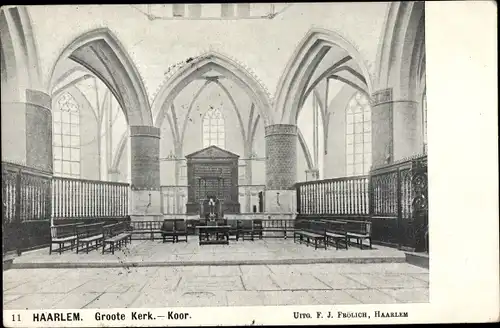 Ak Haarlem Nordholland Niederlande, Groote Kerk, Koor