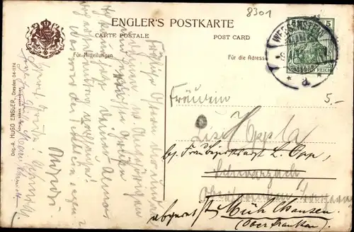 Ak Weesenstein Dohna, Schloss, Fluss, Häuser