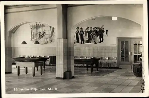 Ak Hilversum Nordholland Niederlande, Billardhalle