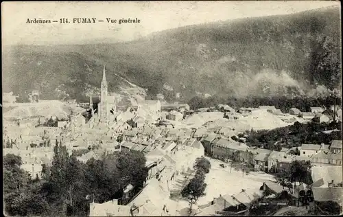 Ak Fumay Ardennes, Gesamtansicht