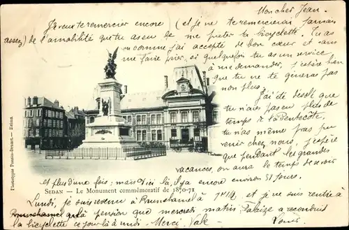 Ak Sedan Ardennes, Denkmal 1870-71