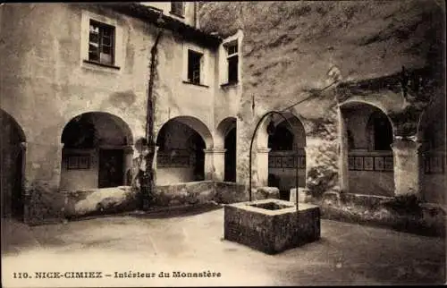 Ak Cimiez Alpes Maritimes, Innenraum des Klosters