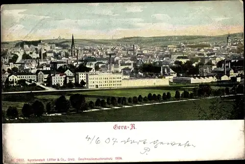 Ak Gera in Thüringen, Panorama