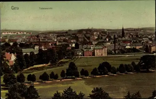 Ak Gera in Thüringen, Totalansicht
