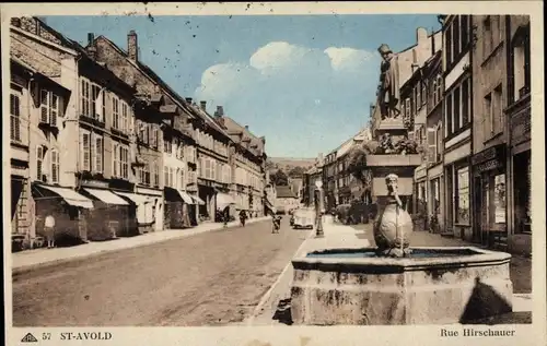 Ak Saint-Avold Lorraine Moselle, Rue Hirschauer