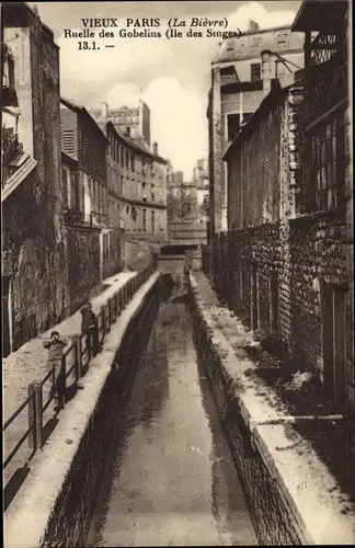 Ak Paris XIII, Bièvre, Ruelle des Gobelins, Ile des Singes