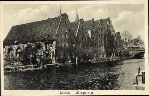 Ak Lübeck, Salzspeicher