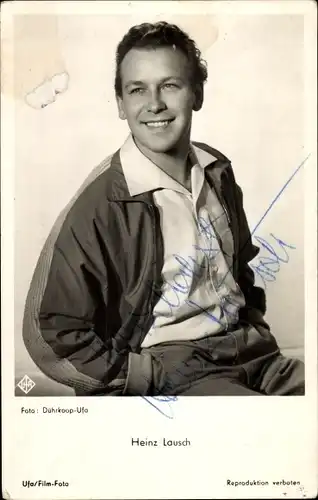 Ak Schauspieler Heinz Lausch, Portrait, Autogramm