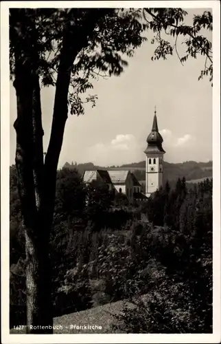 Ak Rottenbuch in Oberbayern, Pfarrkirche