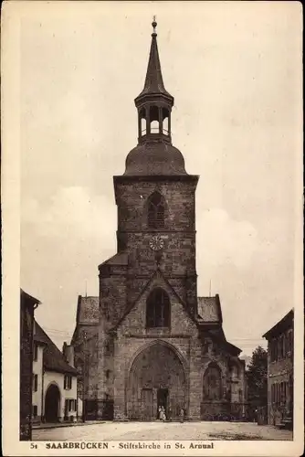 Ak St. Arnual Saarbrücken im Saarland, Stiftskirche