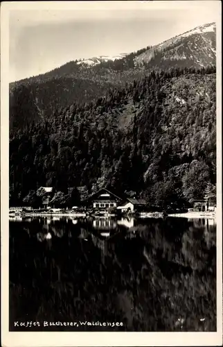 Foto Ak Walchensee Kochel am See, Panorama, Kaffee Bucherer