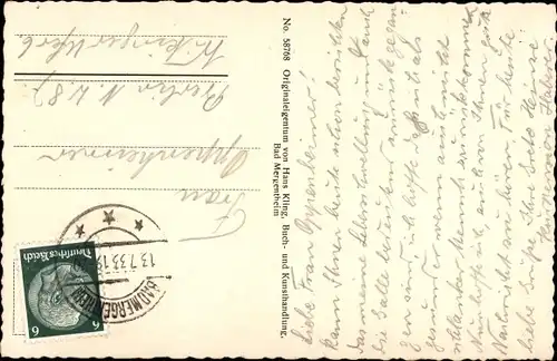 Ak Bad Mergentheim in Tauberfranken, Schlosseingang