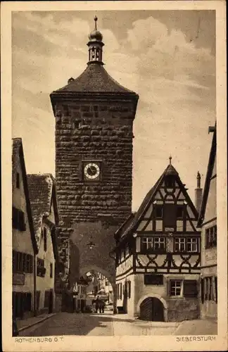 Ak Rothenburg ob der Tauber Mittelfranken, Siebersturm