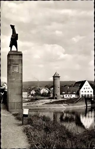 Ak Holzminden an der Weser, Jugendherberge, Denkmal, Turm