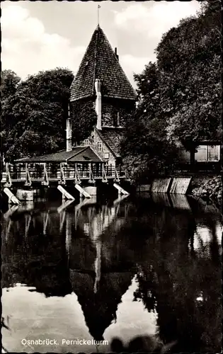 Ak Osnabrück in Niedersachsen, Pernickelturm, Brücke