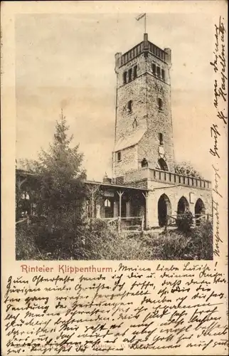 Ak Rinteln an der Weser, Rinteler Klippenturm