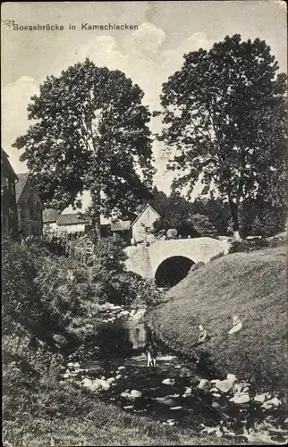 Ak Kamschlacken Osterode am Harz, Soesebrücke