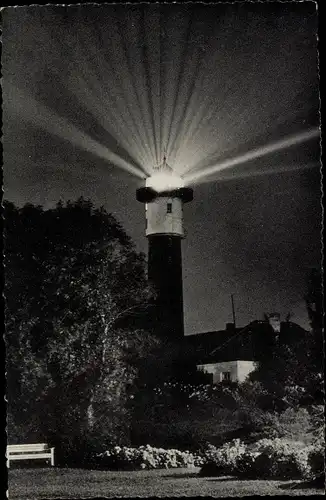 Ak Nordseebad Wangerooge in Ostfriesland, Leuchtturm in Betrieb