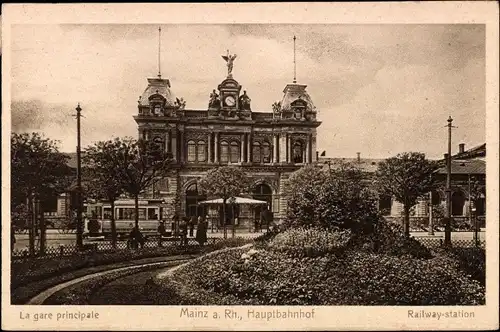 Ak Mainz am Rhein, Hauptbahnhof