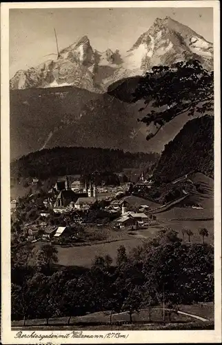 Ak Berchtesgaden in Oberbayern, Panorama, Watzmann