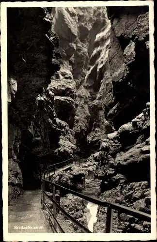 Ak Tiefenbach Oberstdorf im Oberallgäu, Breitachklamm