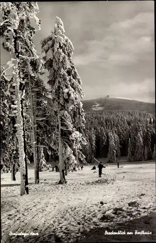 Ak Braunlage im Oberharz, Brockenblick am Torfhaus, Winter