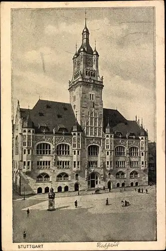 Ak Stuttgart in Württemberg, Rathaus