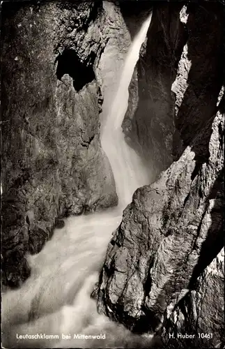 Ak Mittenwald in Oberbayern, Leutaschklamm